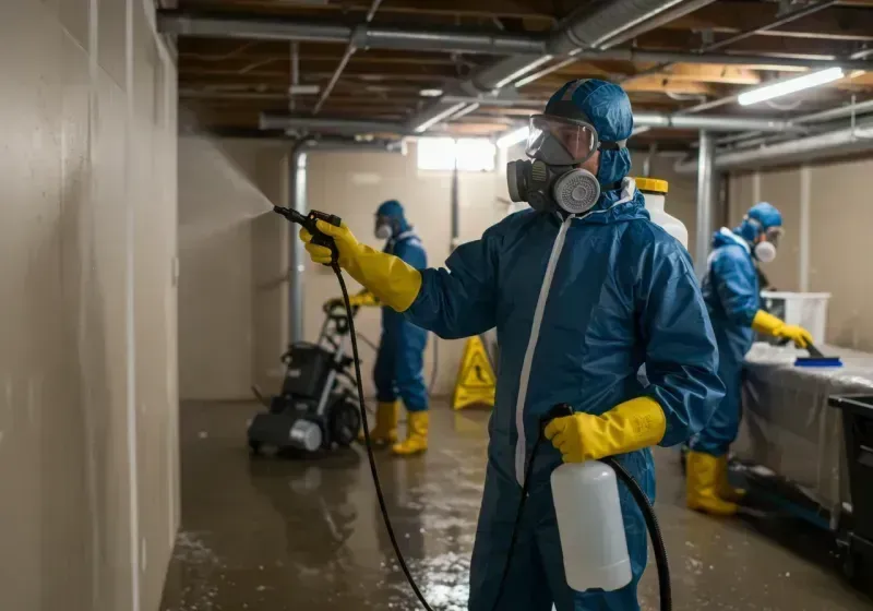 Basement Sanitization and Antimicrobial Treatment process in Mauldin, SC