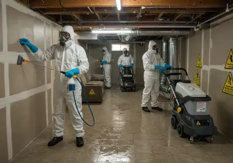 Basement Moisture Removal and Structural Drying process in Mauldin, SC